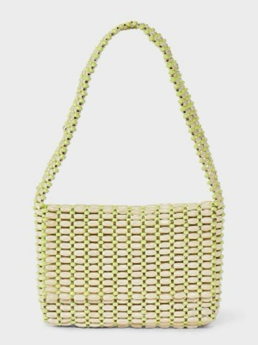 NEW Universal Thread Brown/Green Wood Bead Shoulder Bag Purse